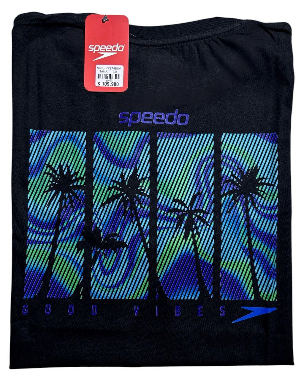 camiseta negro palm  - estilo playero