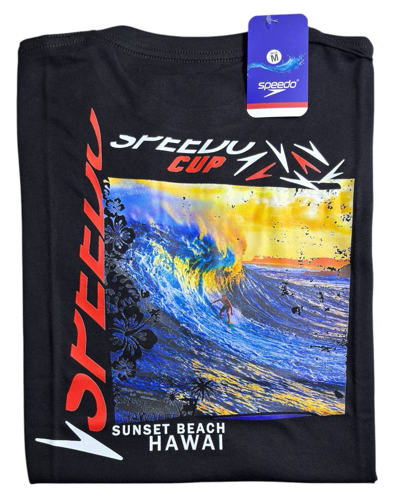 camiseta negro surf talla XXL - estilo playero