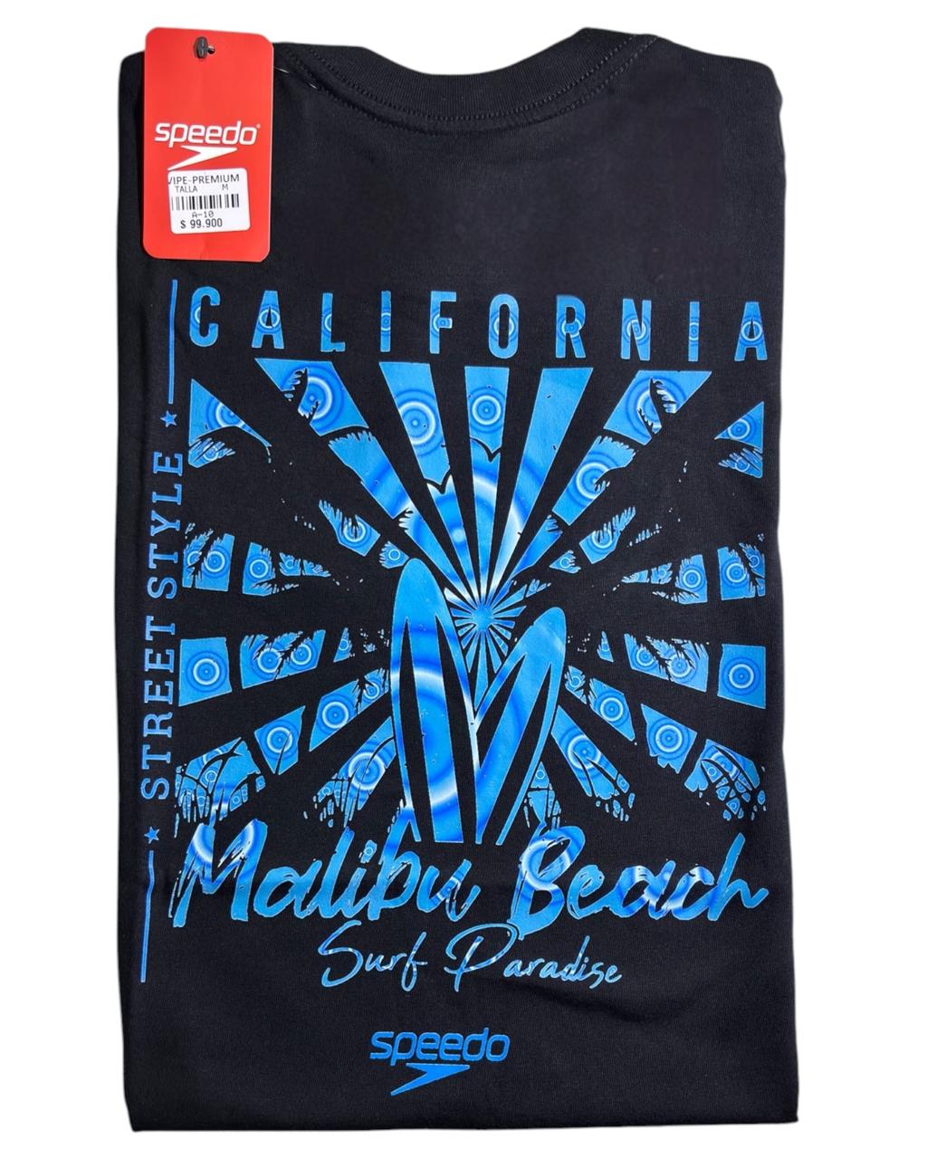camiseta negro california - estilo playero