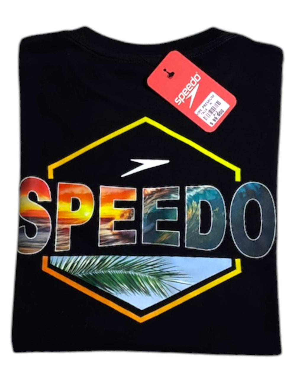 camiseta negra palm - estilo playero