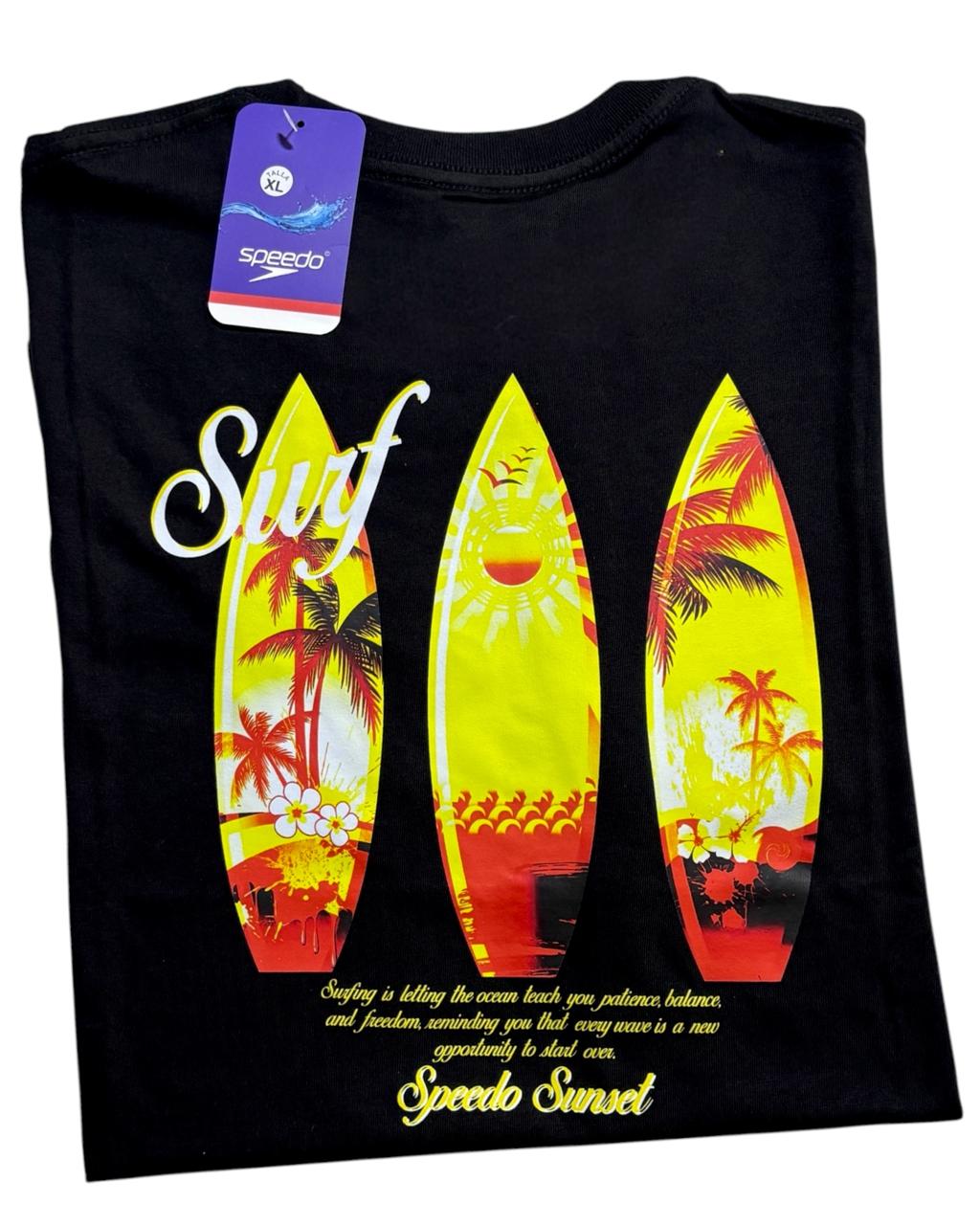 camiseta negro surf talla XL - estilo playero