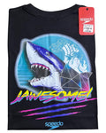 camiseta negro tiburon - estilo playero