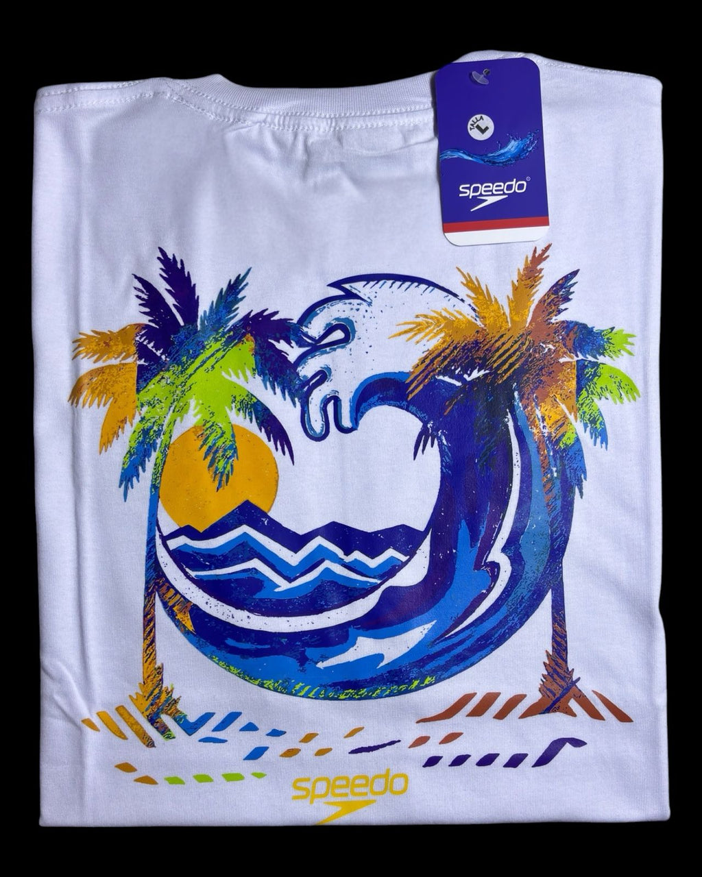 camiseta blanco palm talla L - estilo playero