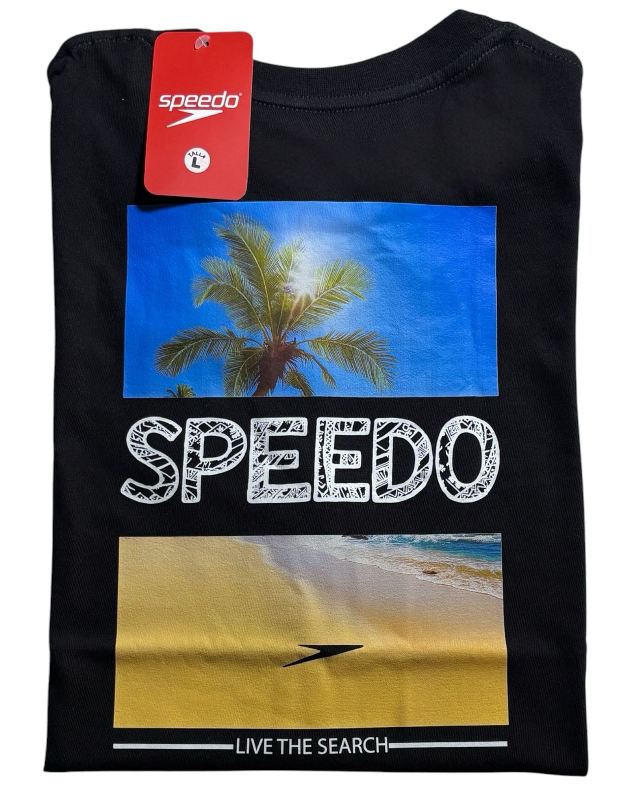 camiseta negro talla L - estilo playero