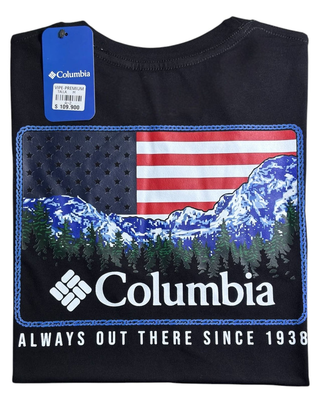 camiseta negro montaña talla L - estilo aventura