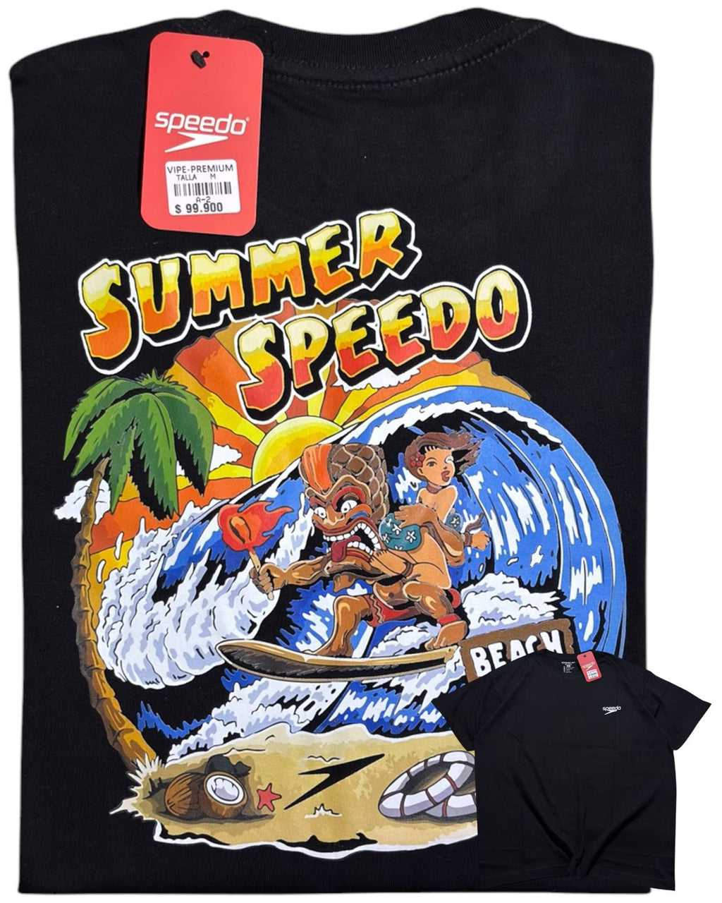 camiseta negro talla M - estilo playero