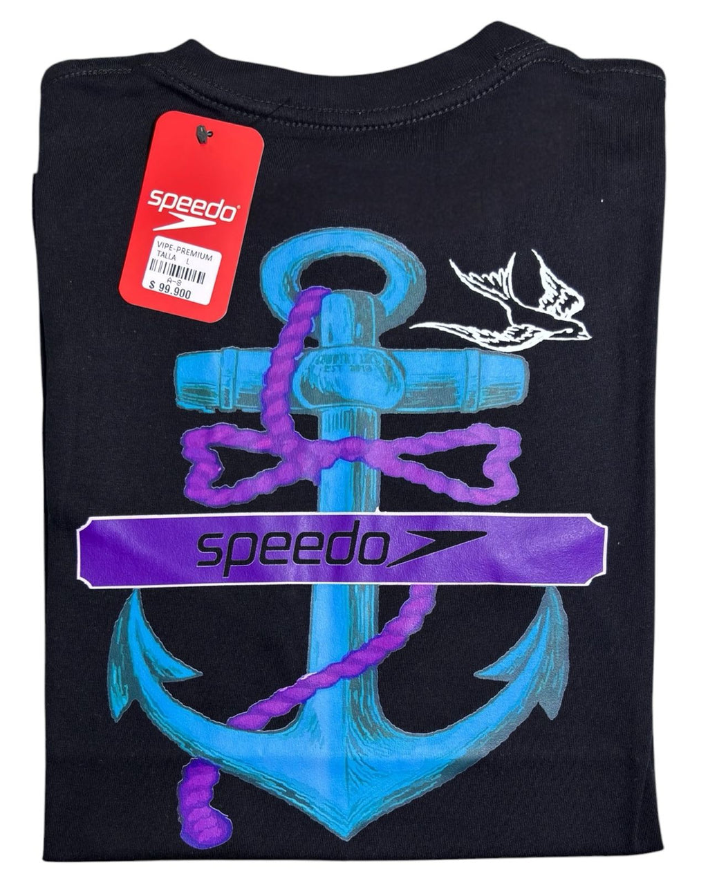 camiseta negro ancla mujer talla L - estilo playero