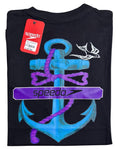 camiseta negro ancla mujer talla L - estilo playero