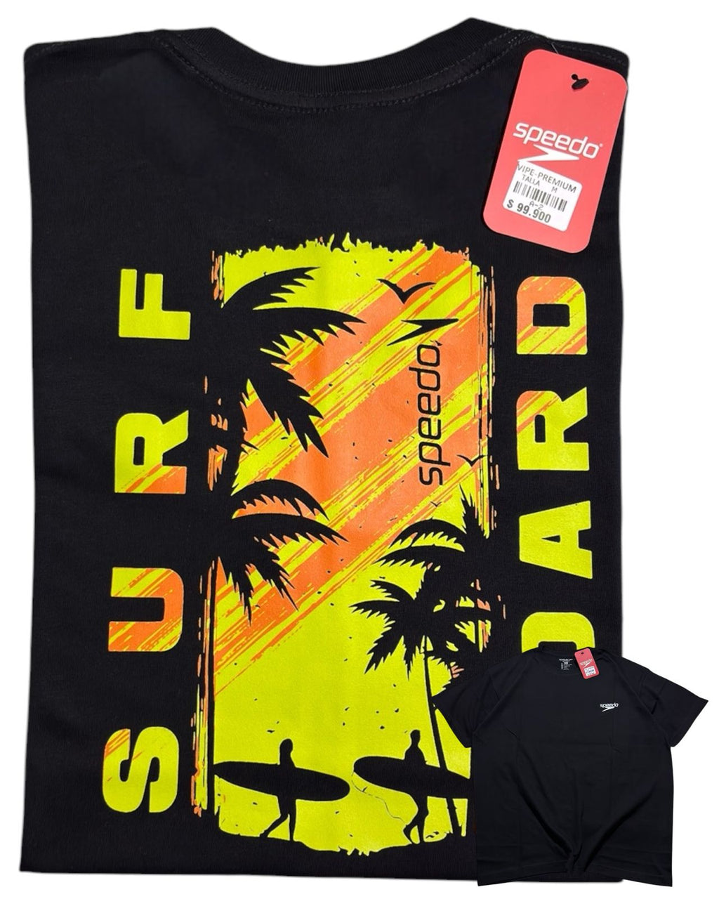 camiseta negro surf - estilo playero