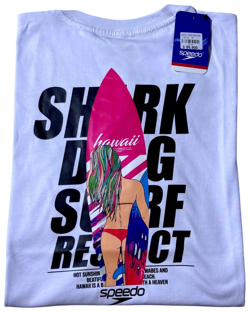 Camiseta Algodón Diseños Playeros - Blan