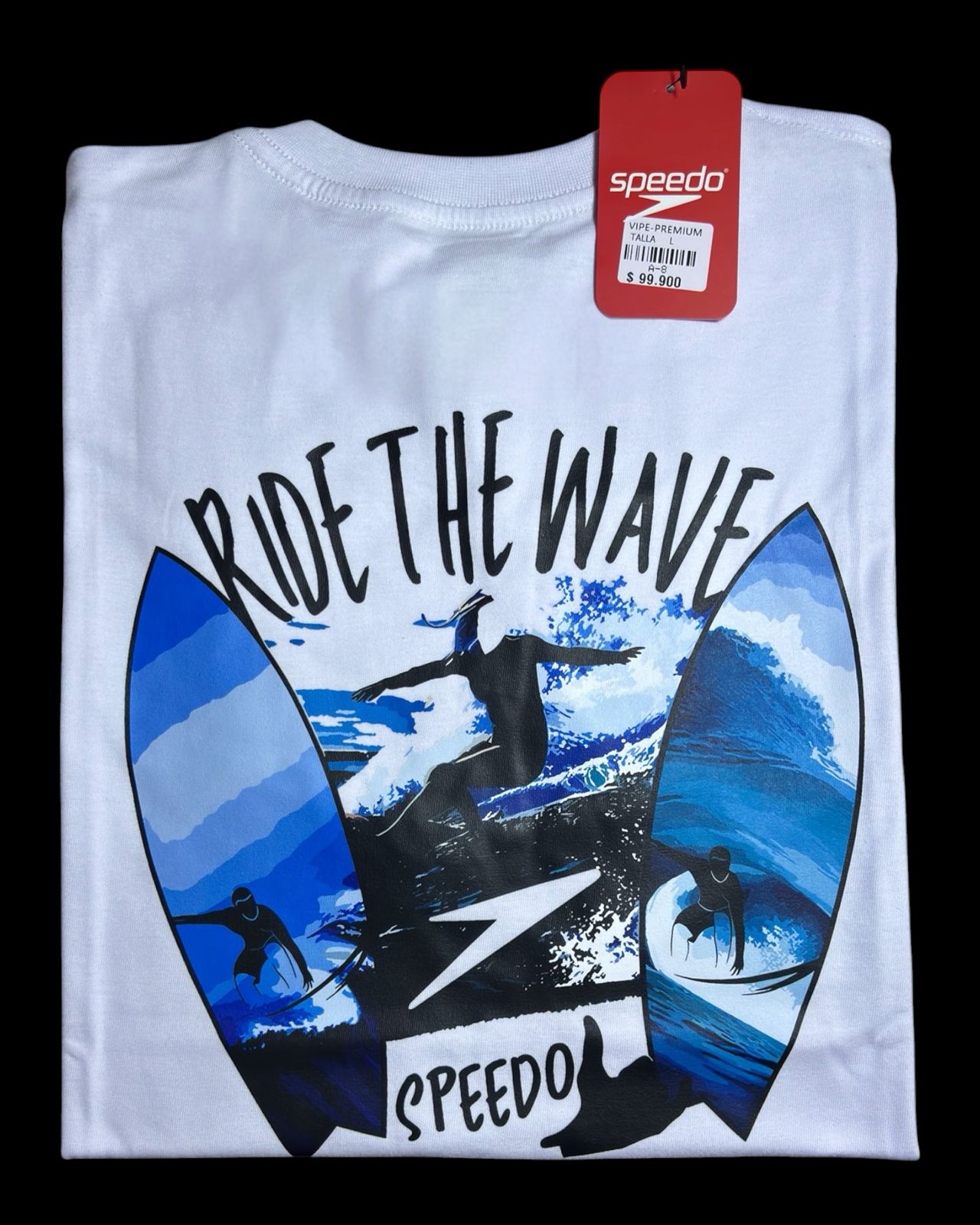 camiseta blanco wave talla L - estilo playero