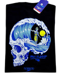 camiseta negro calavera - estilo playero
