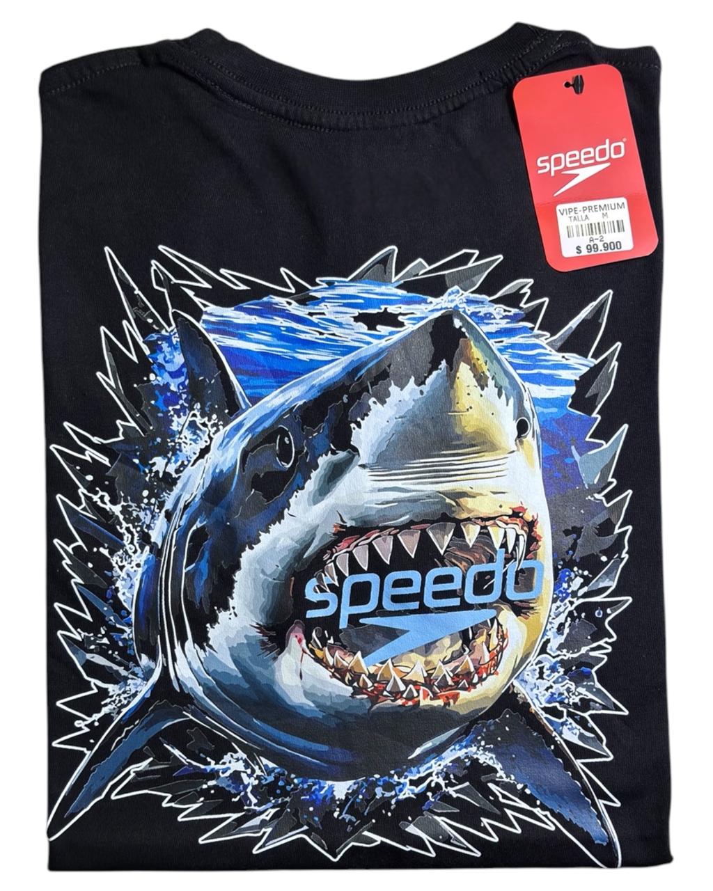 camiseta negro tiburon - estilo playero