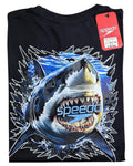 camiseta negro tiburon - estilo playero