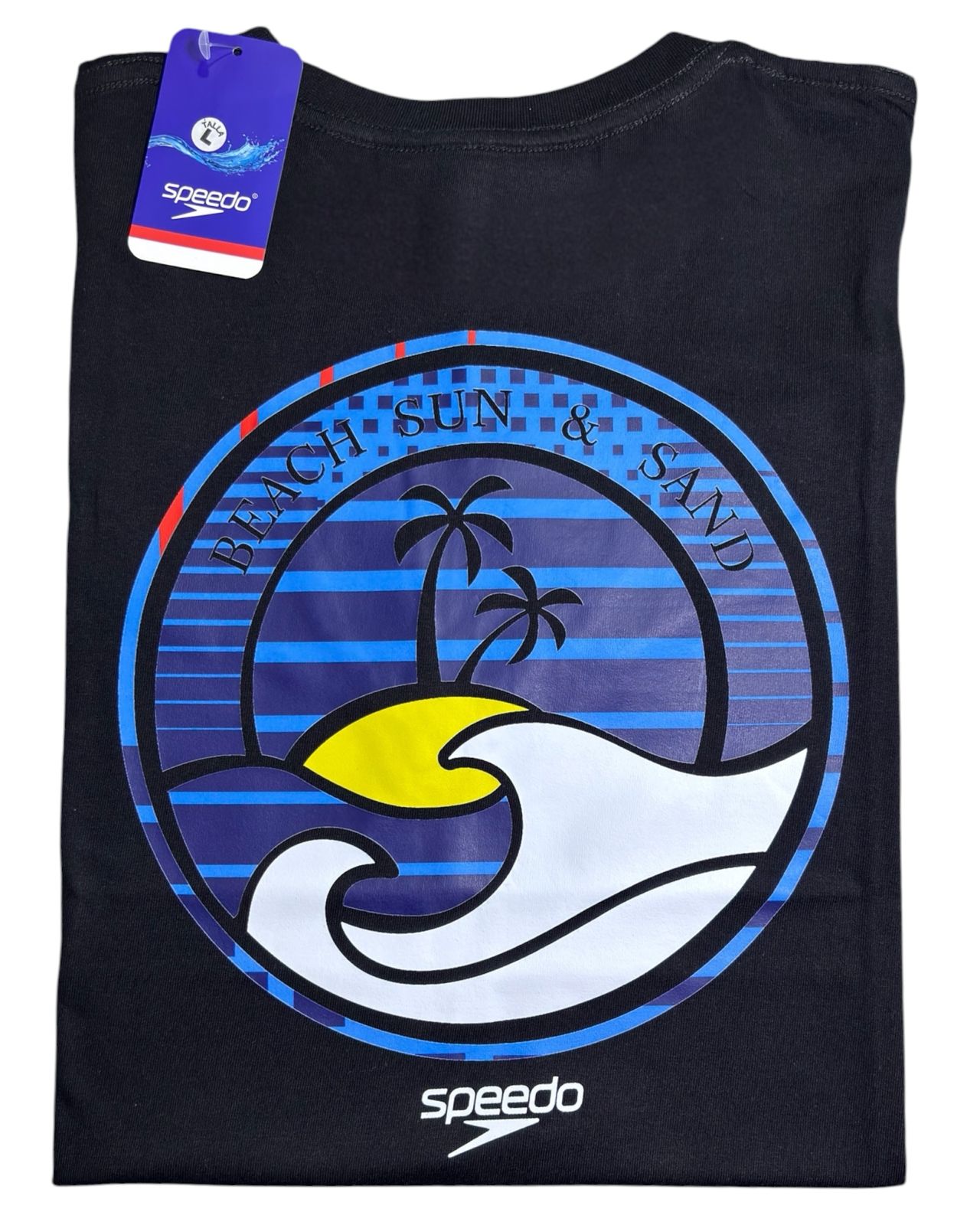 camiseta negro wave talla L - estilo playero
