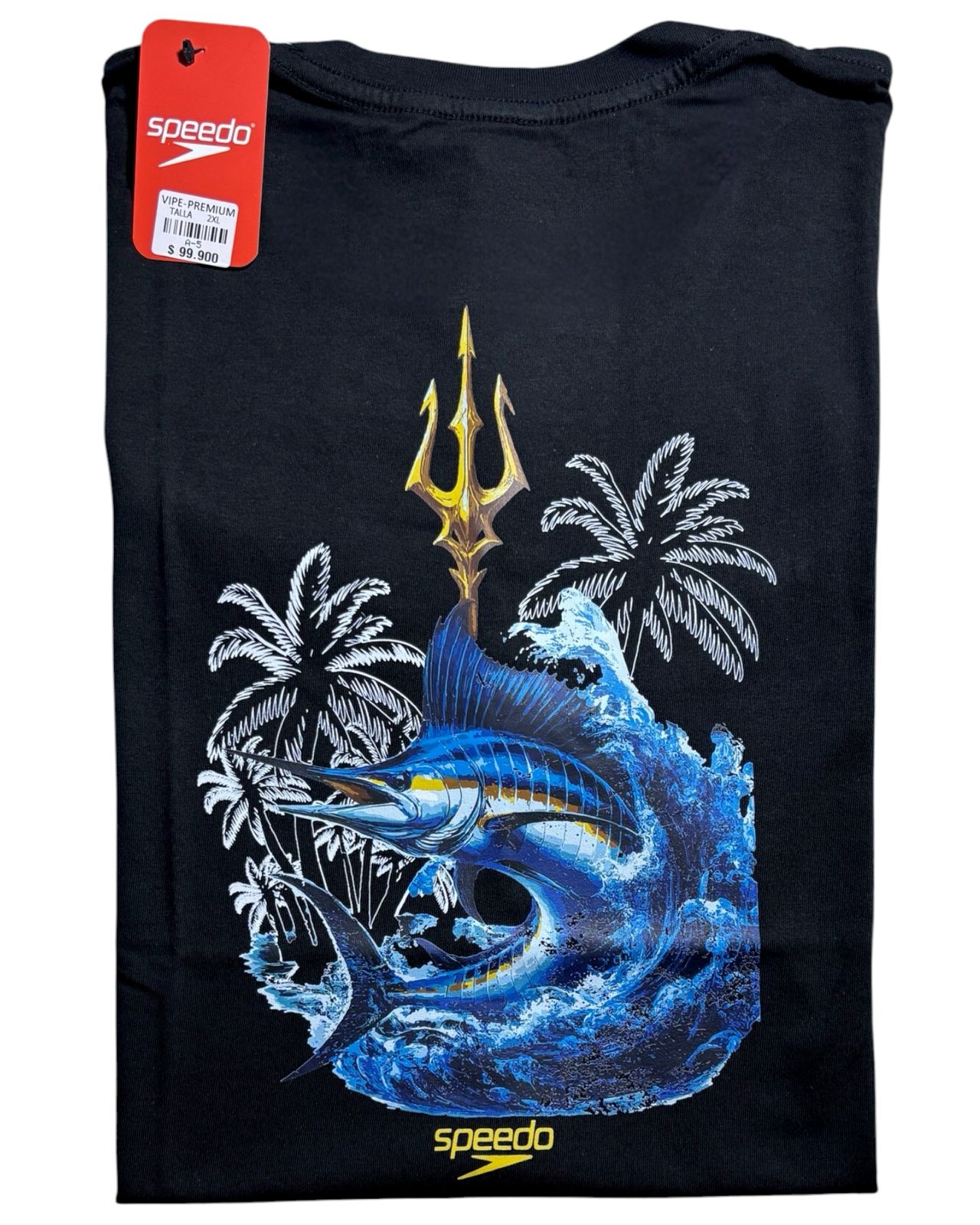 camiseta negro pesca talla XXL - estilo playero