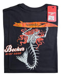 camiseta negro sirena - estilo playero