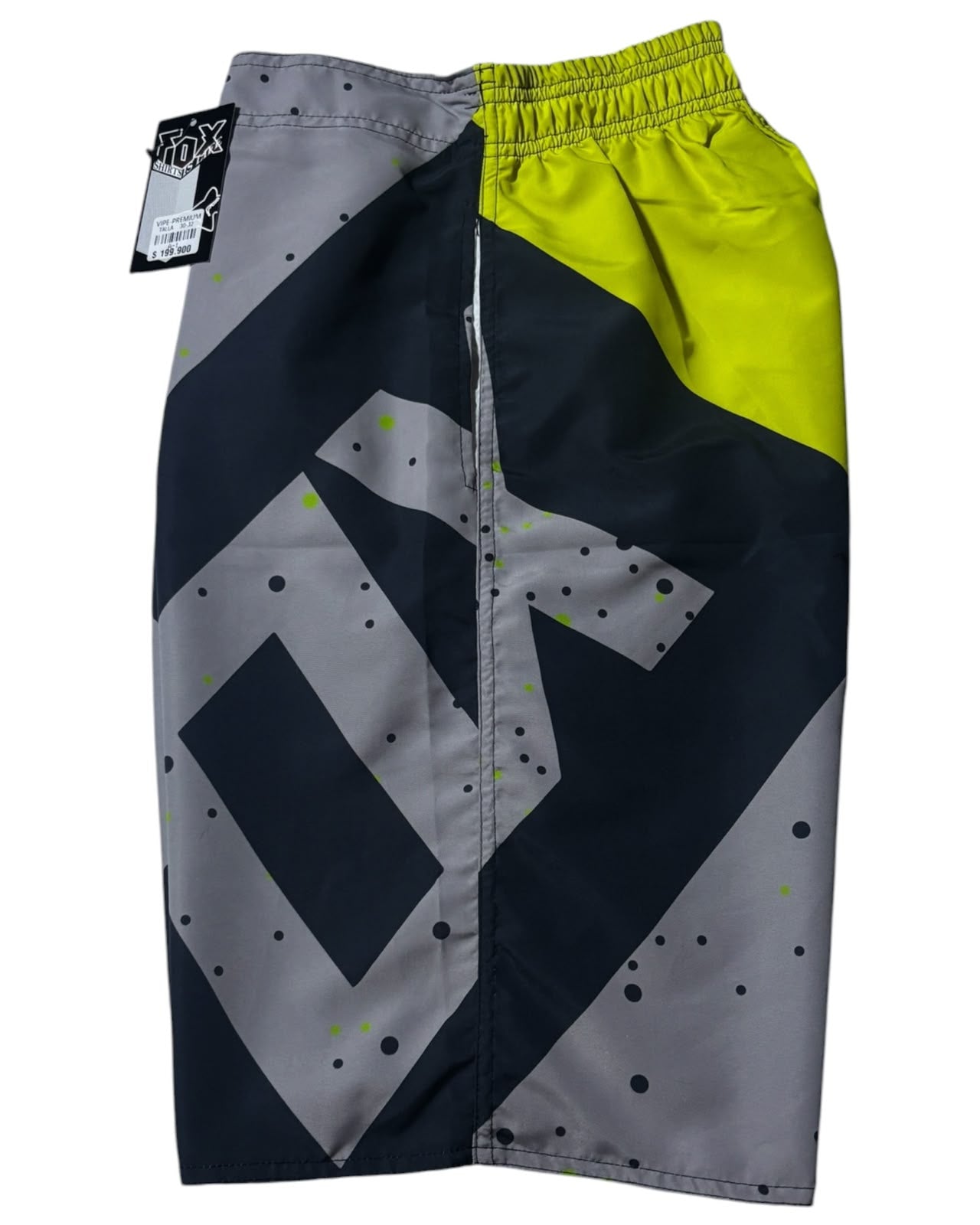 Pantaloneta Playera Antifluido Secado Rápido - estilo gris amarillo fox