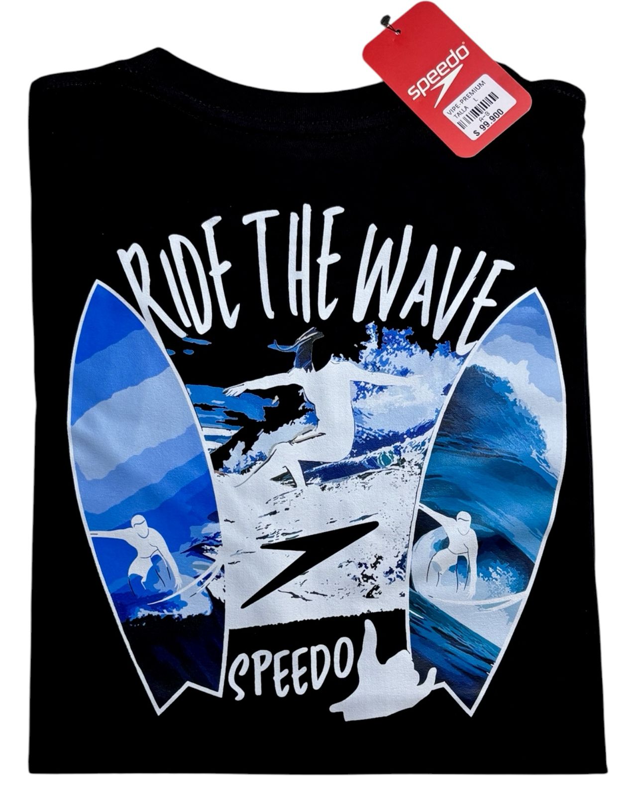camiseta negro surf- estilo playero