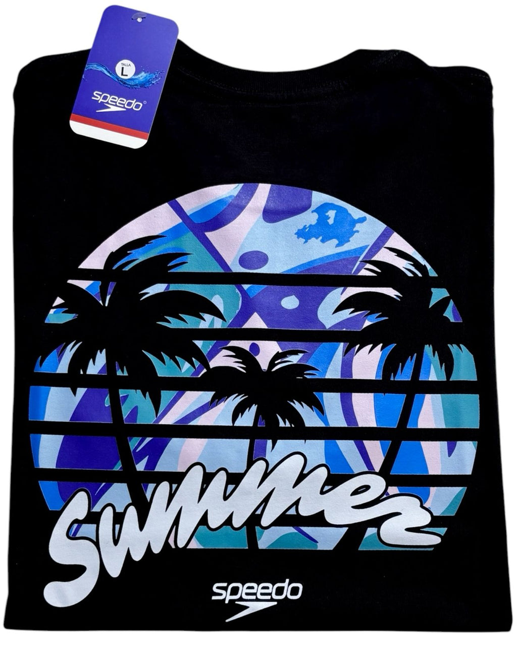 camiseta negro talla L - estilo playero
