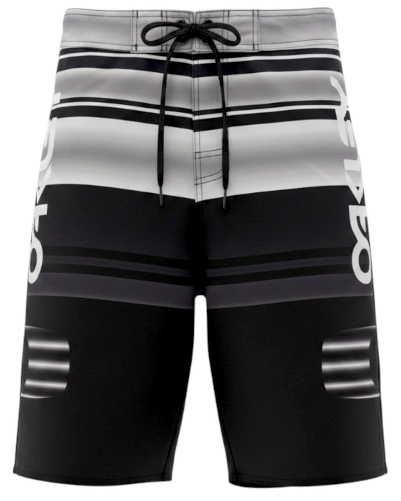 Pantaloneta Playera Antifluido Secado Rápido - estilo raya negra gris blanco oak