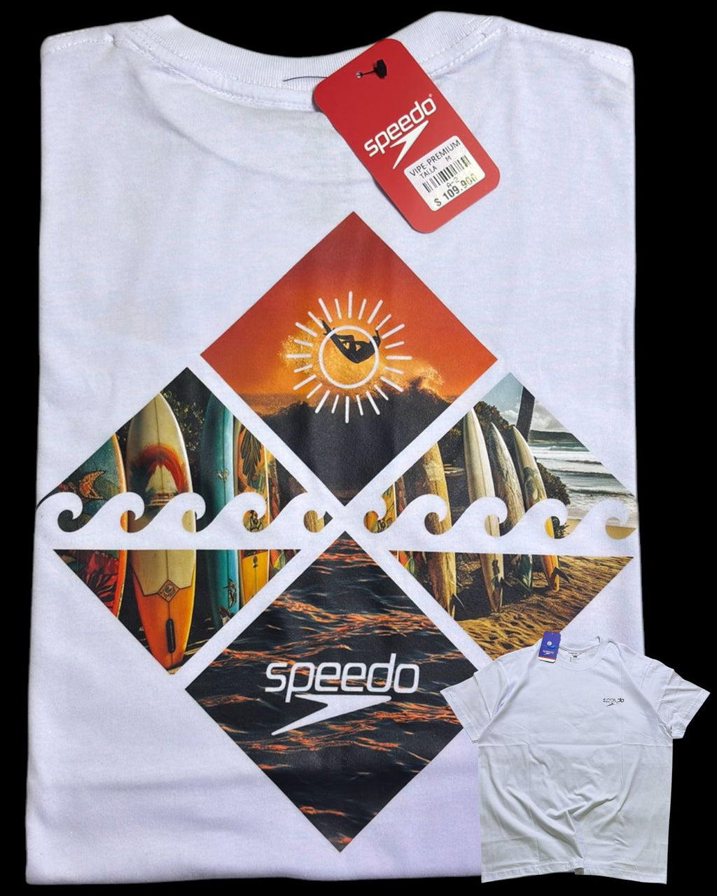camiseta blanco surf - estilo playero