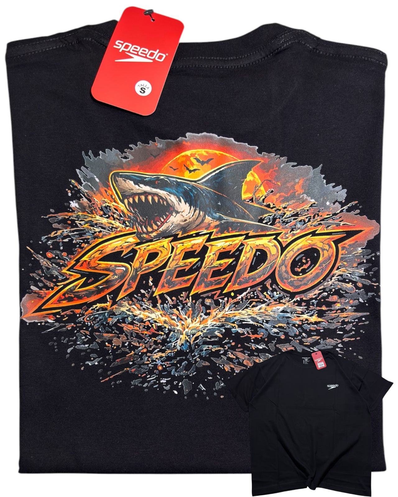 camiseta negra talla S - estilo playero