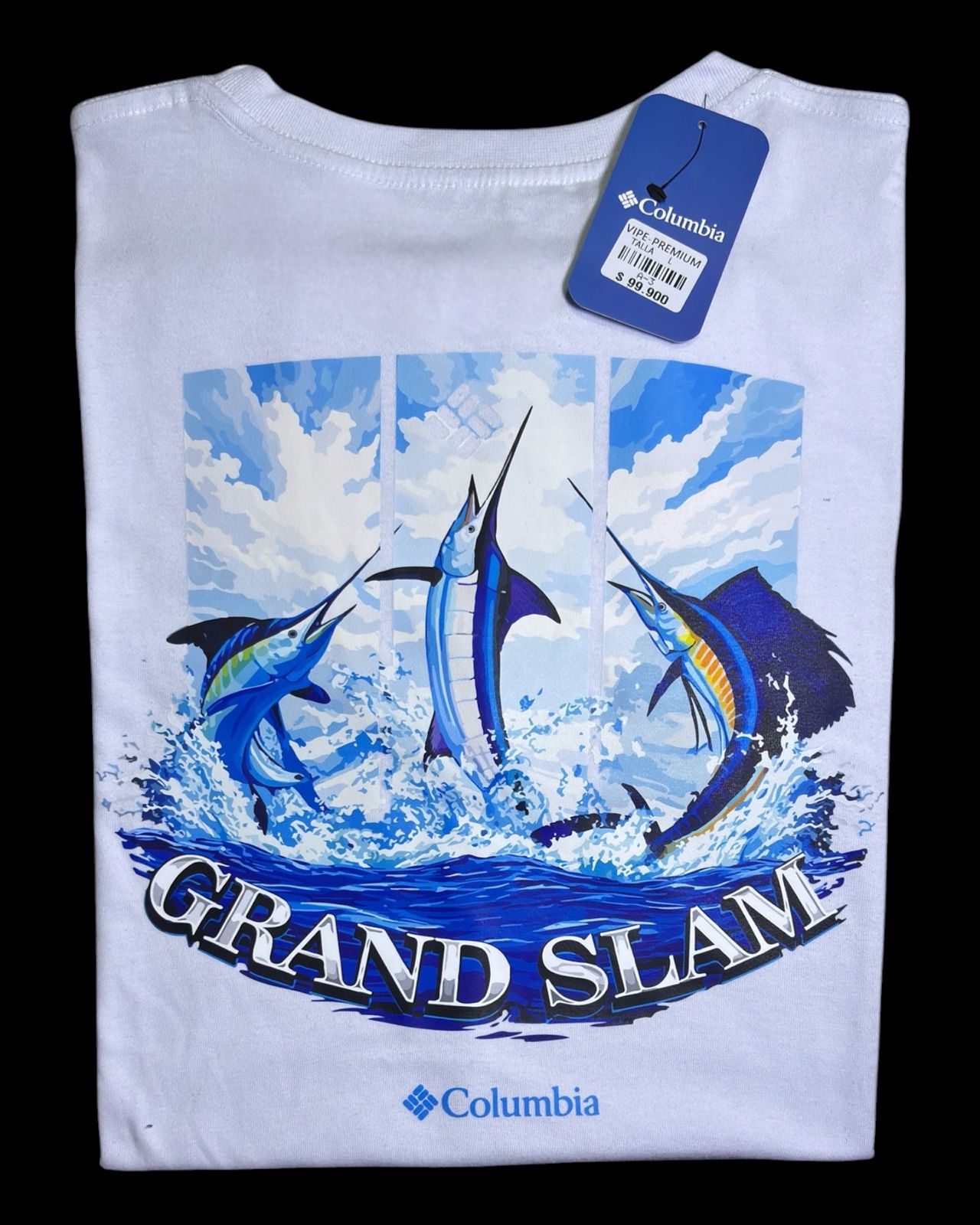 camiseta blanco pesca  - estilo aventura