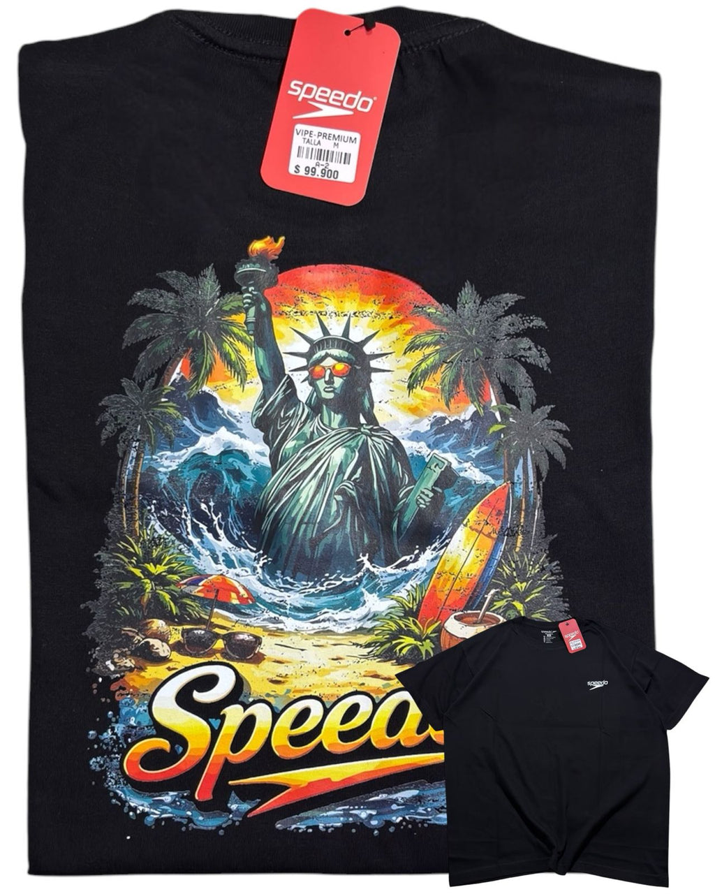 camiseta negro talla M - estilo playero
