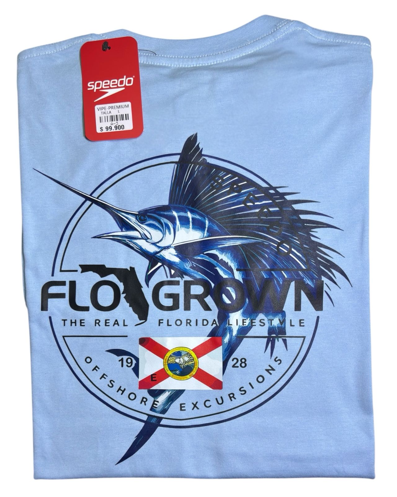 camiseta color marlin talla L - estilo playero
