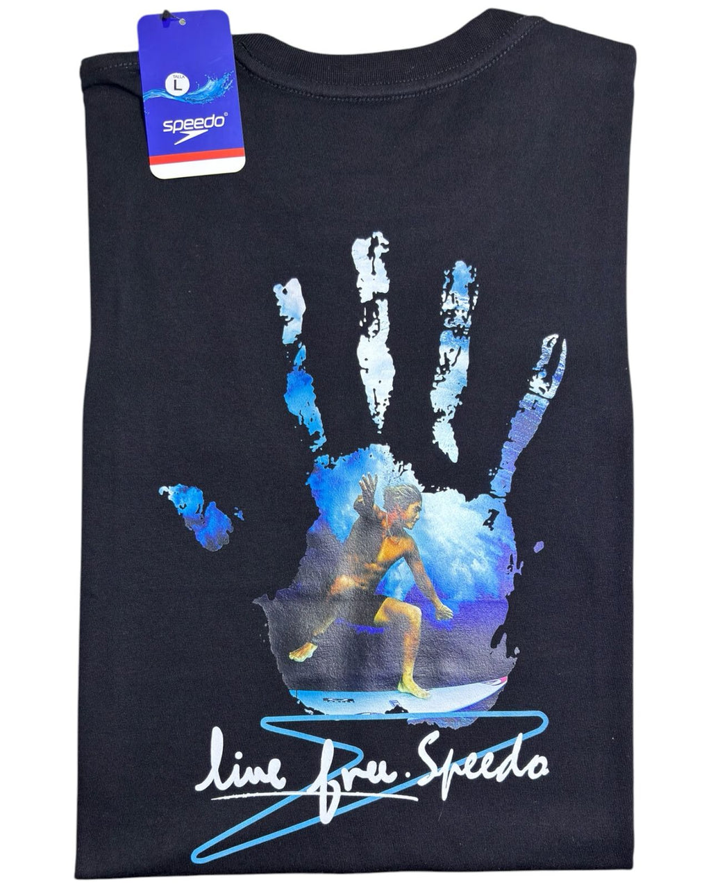 camiseta negro surf talla L - estilo playero