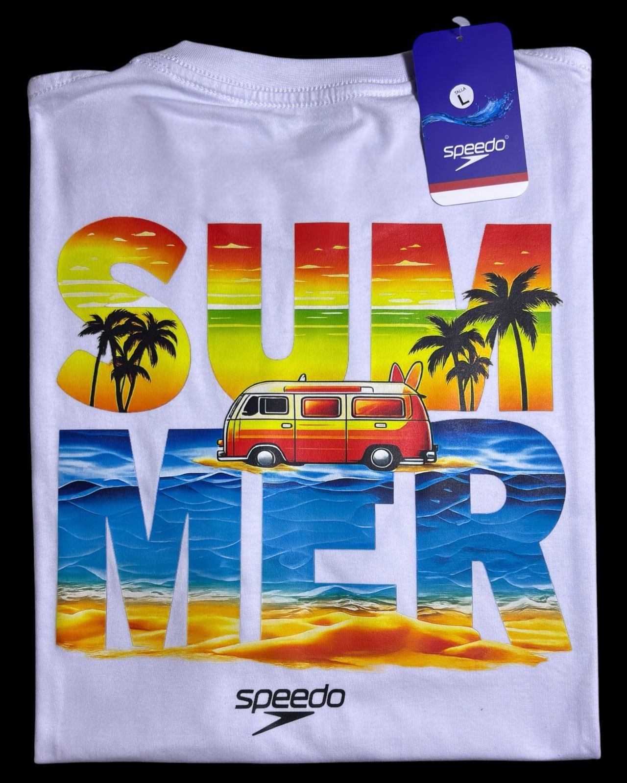 camiseta blanco summer talla L - estilo playero