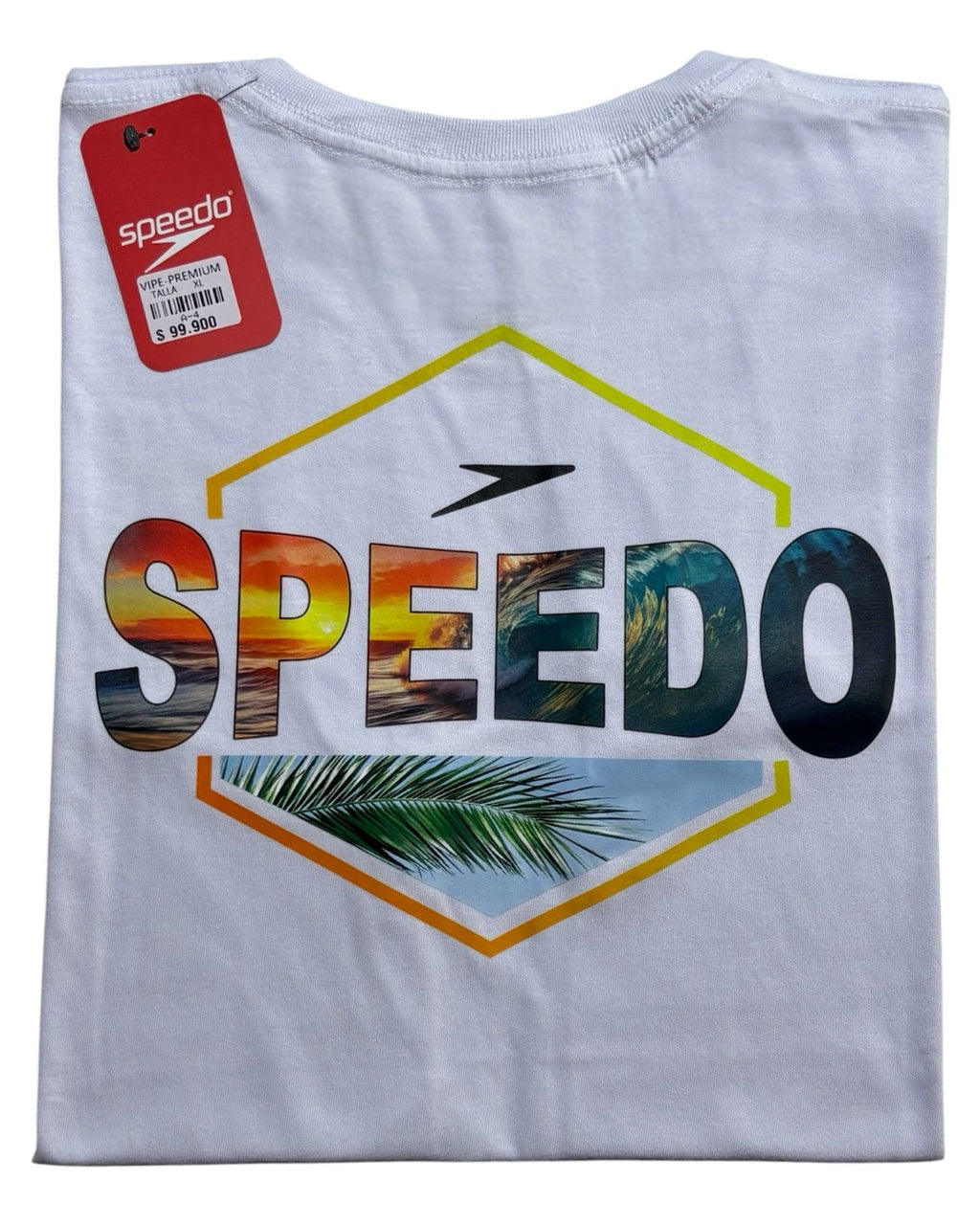 camiseta blanco palm talla XL - estilo playero