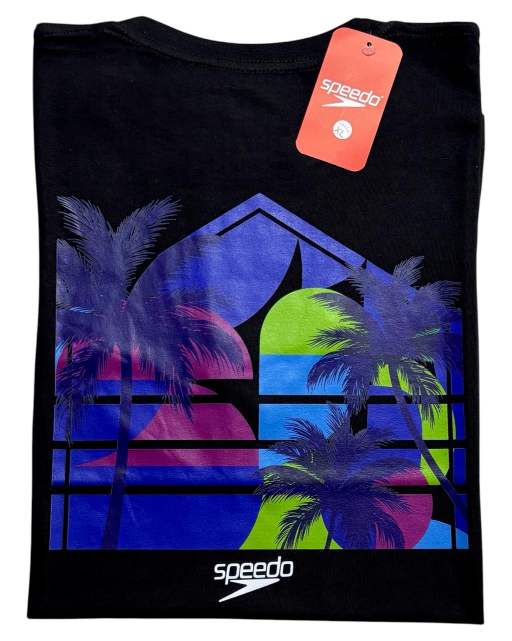 camiseta negro palm talla XL - estilo playero