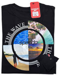 camiseta negro surf - estilo playero