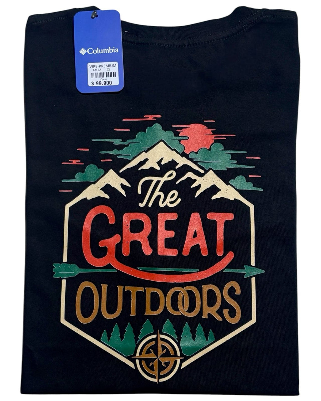 camiseta negro montaña talla XL - estilo aventura