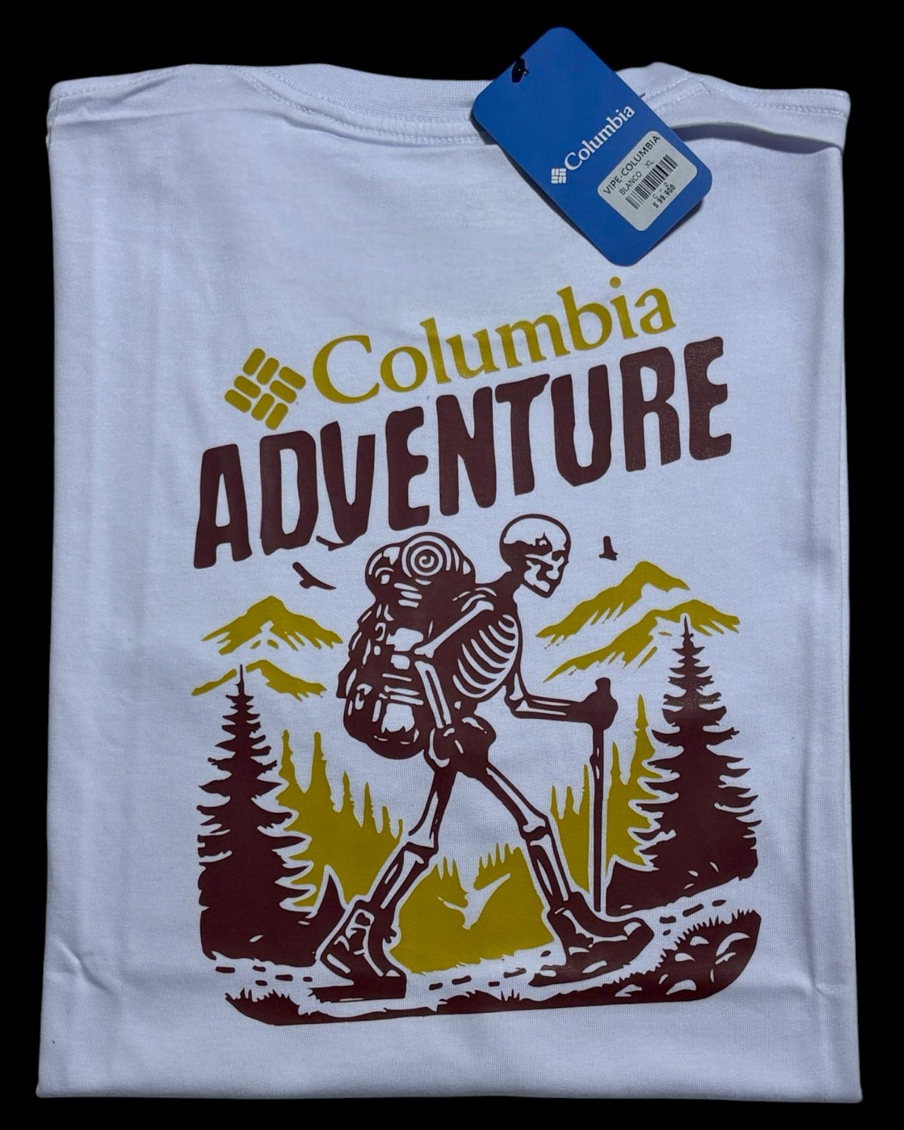 camiseta blanco calavera talla XL - estilo aventura