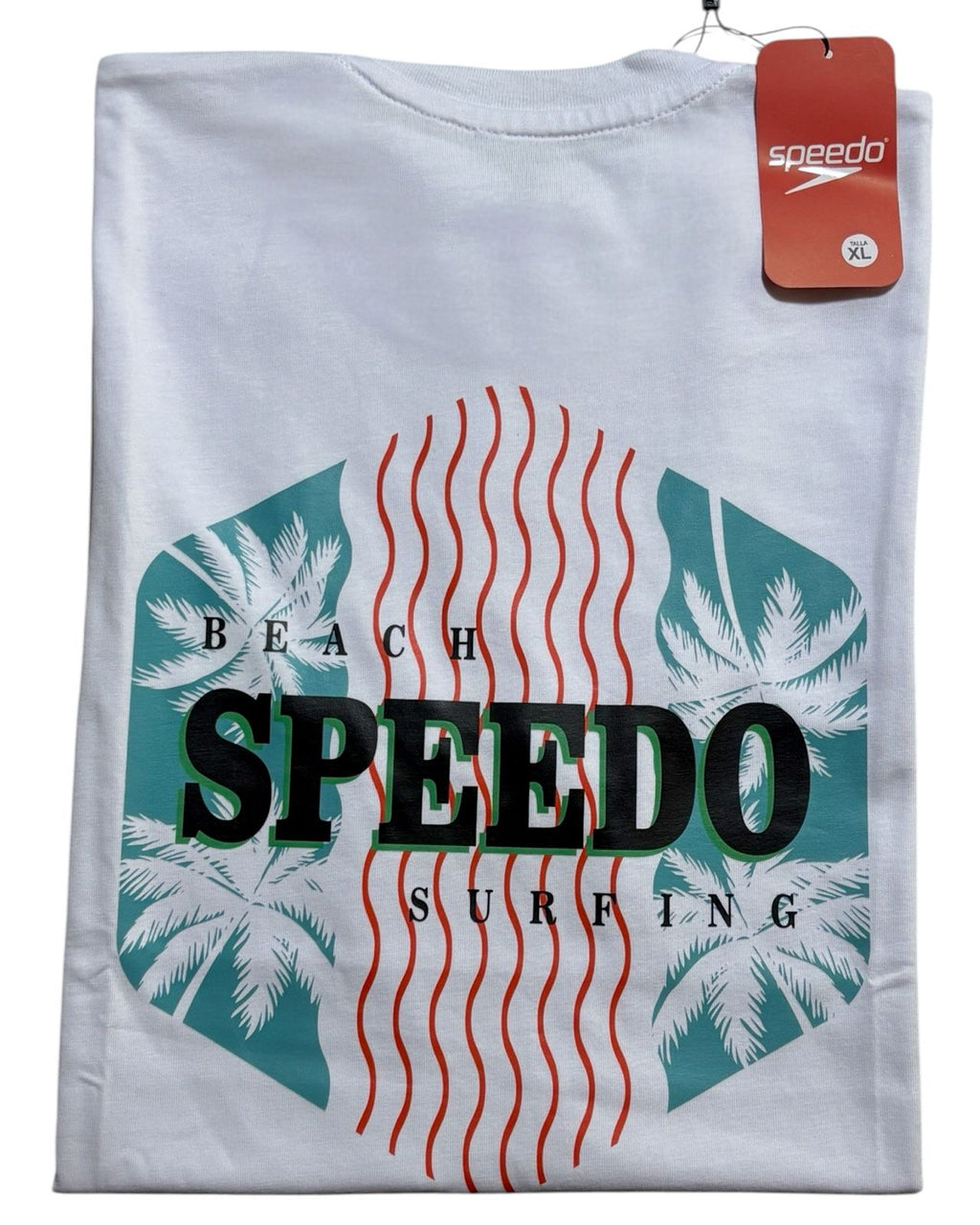 camiseta blanco palm talla XL - estilo playero