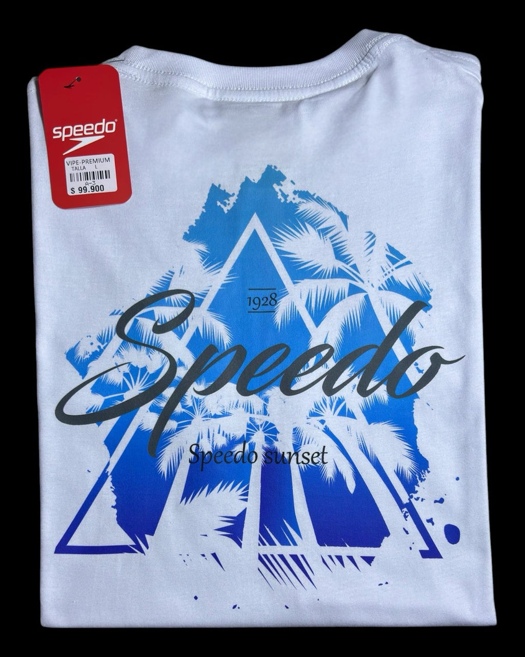 camiseta blanco palm talla L - estilo playero