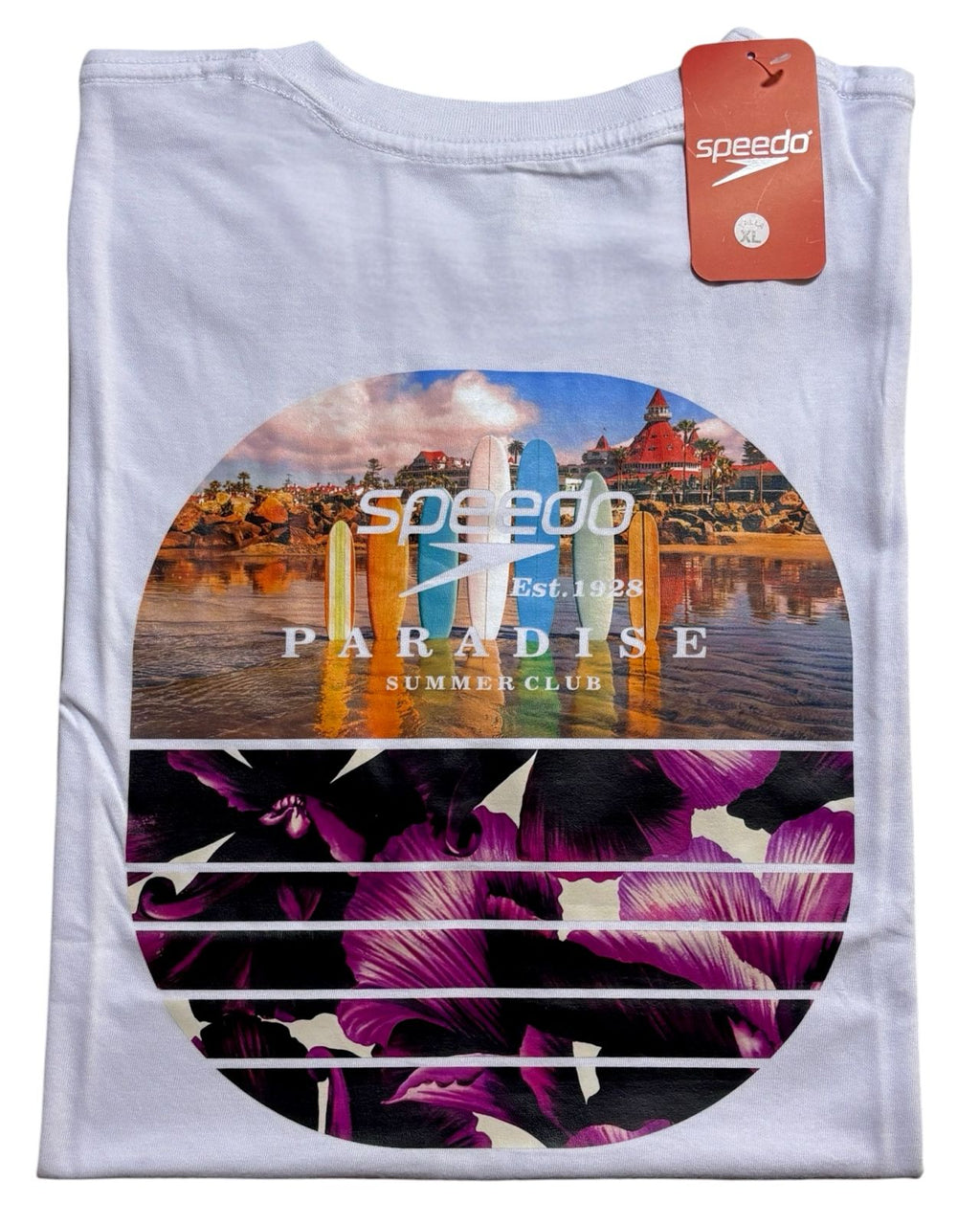 camiseta blanco paradise talla XL - estilo playero