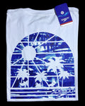 camiseta blanco palm talla L - estilo playero