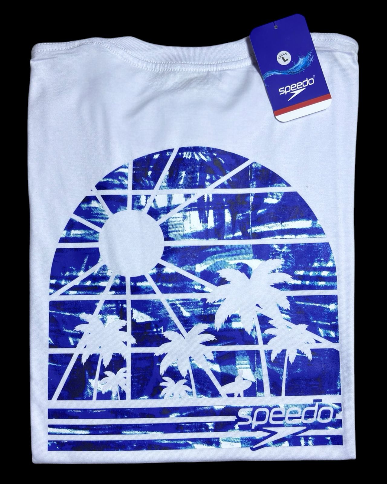 camiseta blanco palm talla L - estilo playero