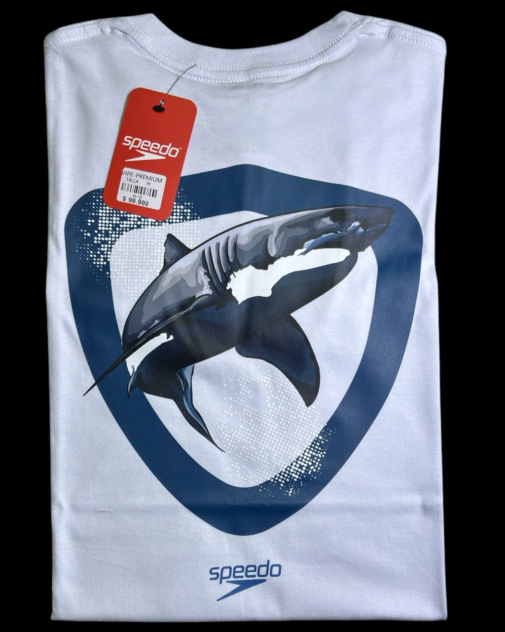camiseta blanco tiburon - estilo playero