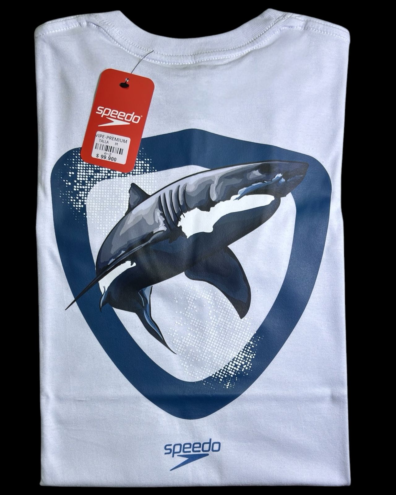 camiseta blanco tiburon - estilo playero