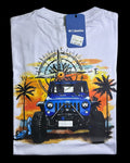 camiseta blanco jeep - estilo aventura
