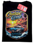 camiseta negro car talla XL - estilo playero
