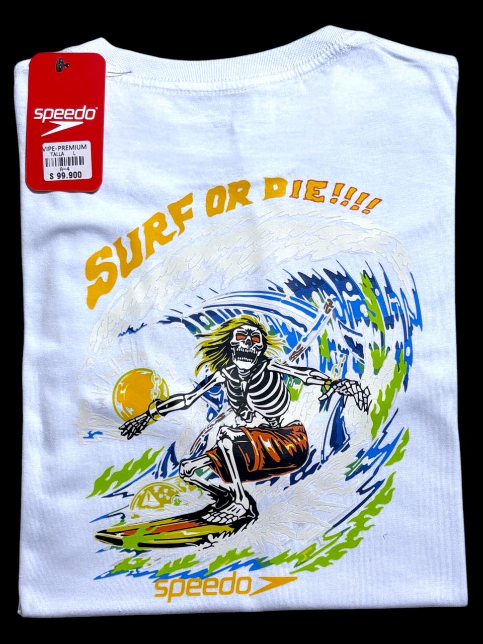 camiseta blanco calavera - estilo playero