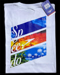 camiseta blanco palm - estilo playero