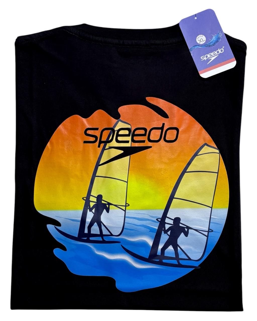 camiseta negro surf talla XL - estilo playero