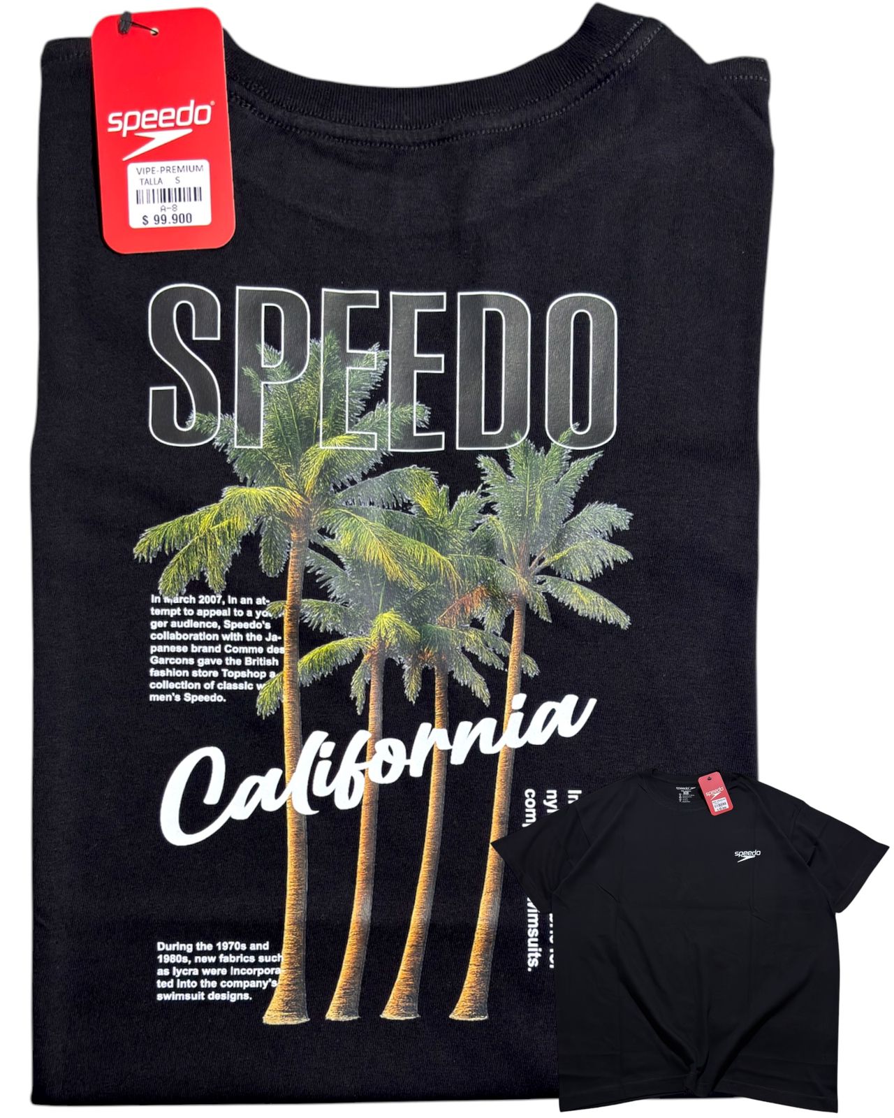camiseta negra talla S - estilo playero